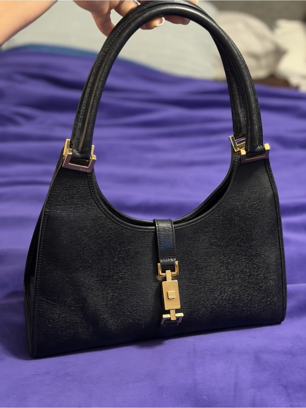 Gucci Jackie Shoulder Bag – Authentic – Black Leather – Classic Vintage